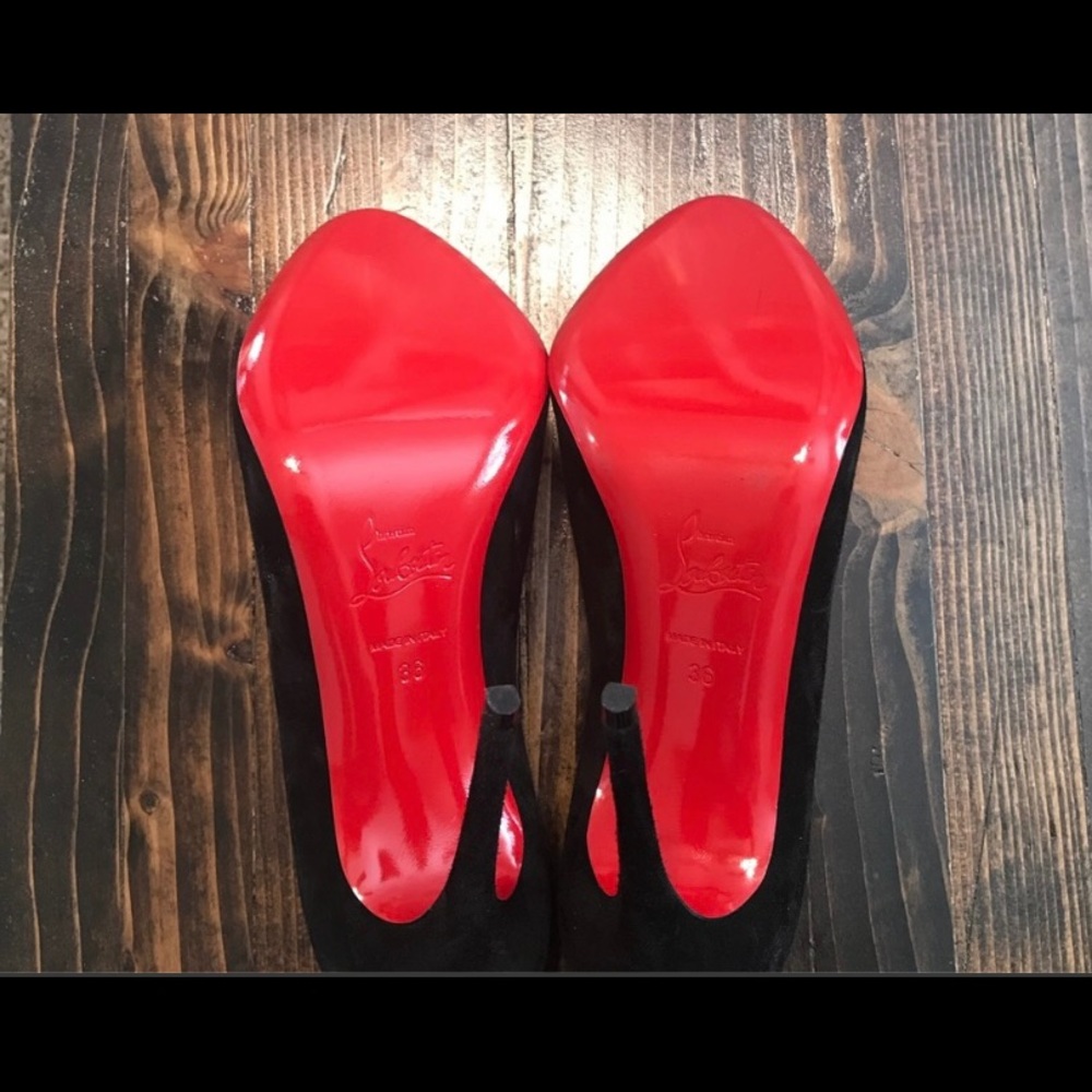 New Christian Louboutin suede 100mm pumps - Picture 3 of 6